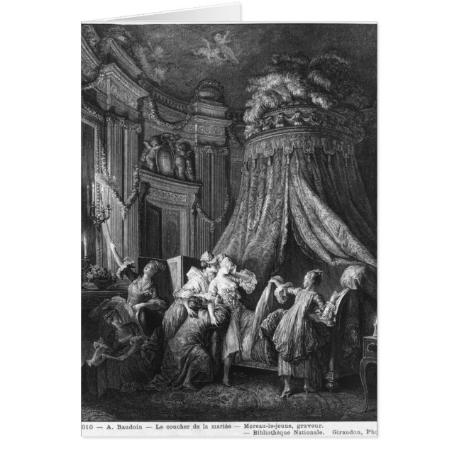 Cartão A cerimónia da ir-à-cama da noiva (Frente)