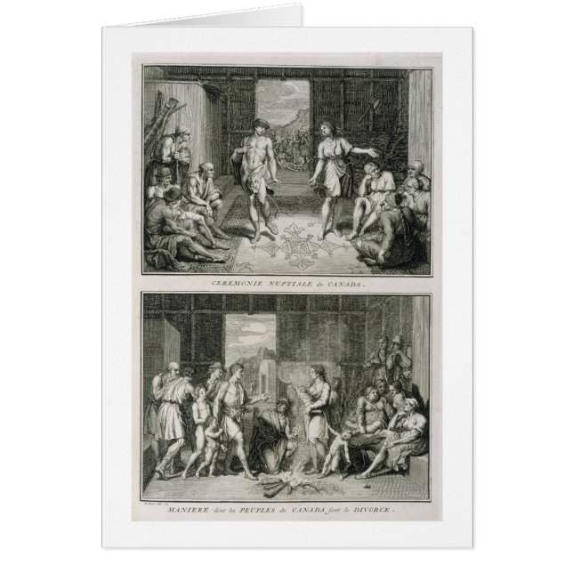 Cartão A cerimónia de casamento e a maneira do divórcio (Frente)