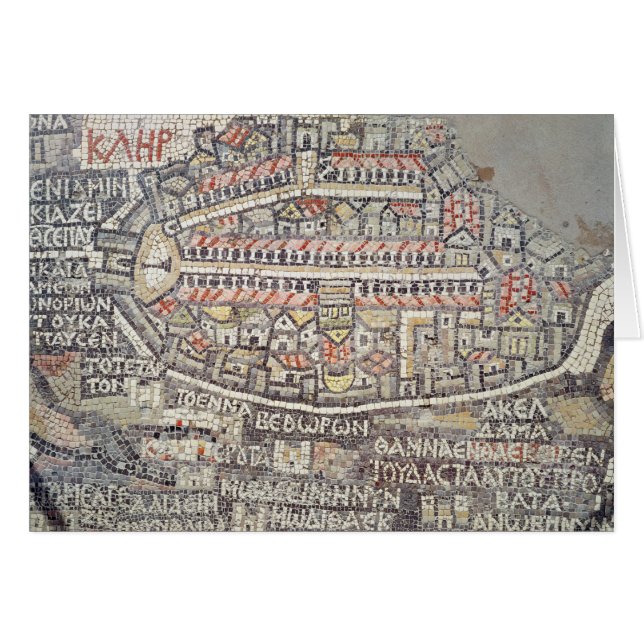 Cartão A cidade de Jerusalem e dos arredores (Frente Horizontal)
