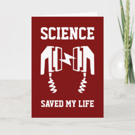 Cartão A ciência salvou minha vida