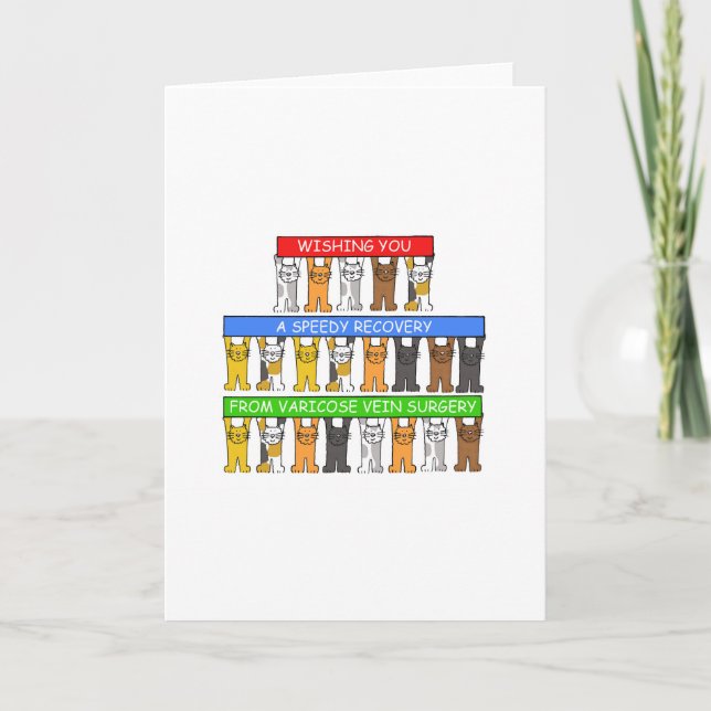 Cartão A cirurgia da veia varicosa obtem bem logo (Frente)