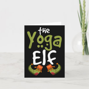 Cartão A citação do Festa de Natal do Yoga Elf Funny Gift
