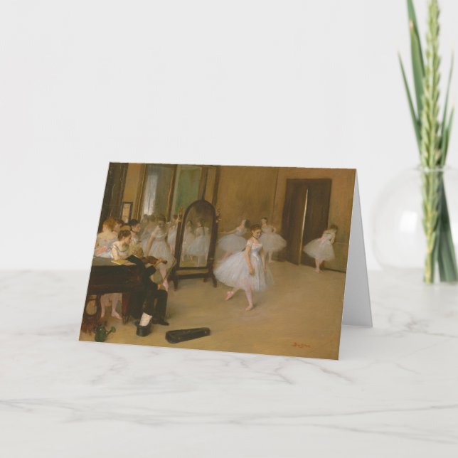 Cartão A classe de dança | Edgar Degas (Frente)