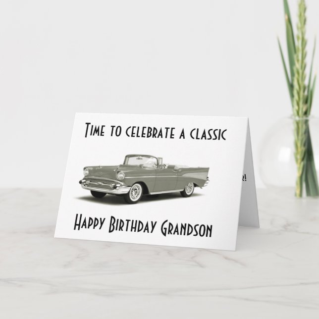 CARTÃO A CLASSIC BIRTHDAY" TO A "CLASSIC GRANDSON*** (Frente)