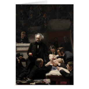 Cartão A clínica bruta por Thomas Eakins