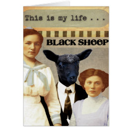 Cartão A Colagem de Arte Digital da Família Ímpar