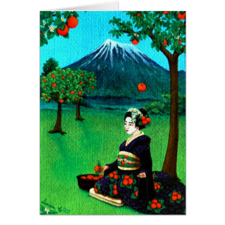 Cartão "A colheita alaranjada "