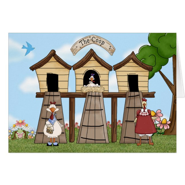 Cartão A colher de frango (Frente Horizontal)