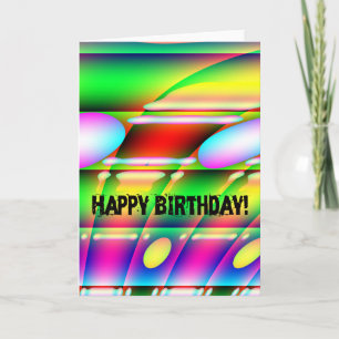Cartão A Colorful Abstract Birthday