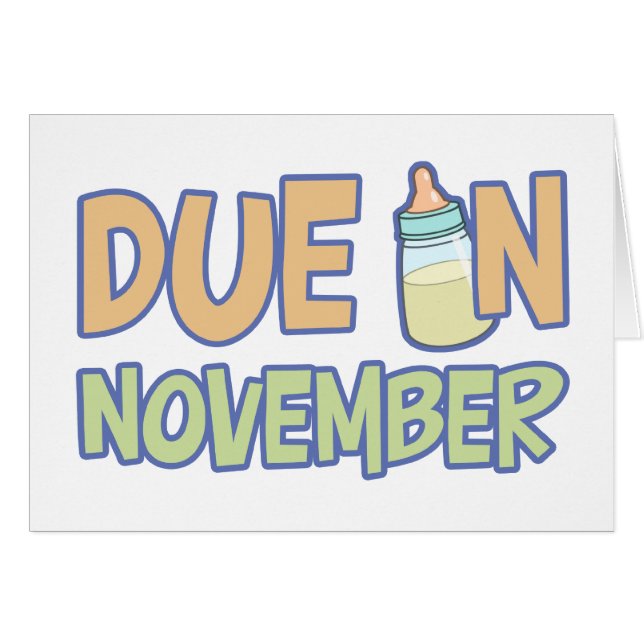 Cartão A Concluir Em Novembro (Frente Horizontal)