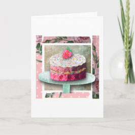 Cartão A Confeitaria Rosa Morango