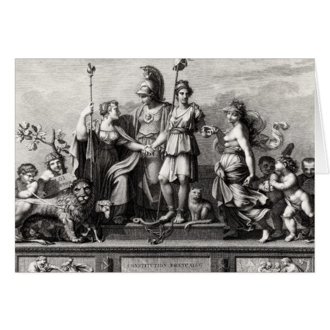 Cartão A constituição francesa (Frente Horizontal)