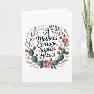 Cartão A Coragem de uma Mãe Inspira Heróis