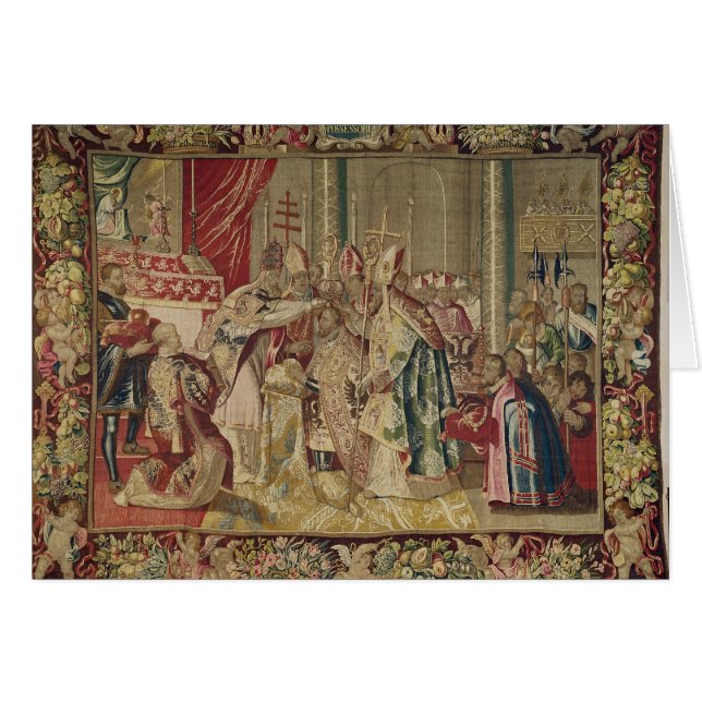 Cartão A coroação de Charles V (Frente Horizontal)
