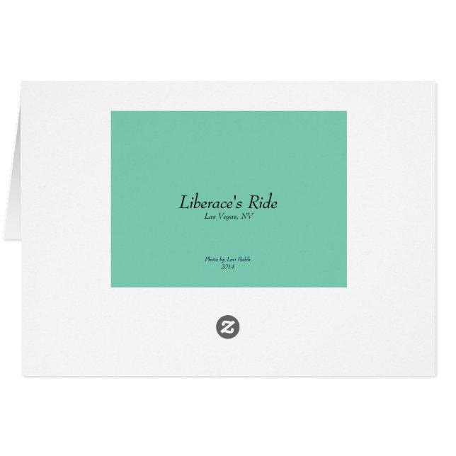 Cartão A Corrida de Liberace (Verso Horizontal)