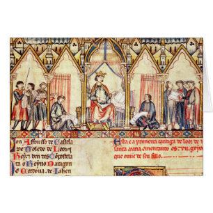 Cartão A corte de Alfonso X 'o Wise