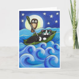 Cartão A Coruja e o Pussycat