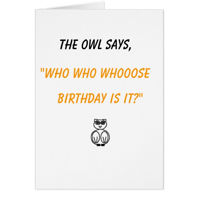 Cartão a coruja & o cobra dizem (Frente)