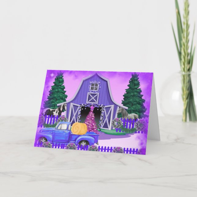 Cartão A Country Christmas Greeting Card (Frente)