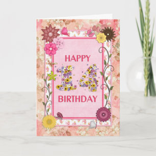 Cartão A craft look 14th birthday card