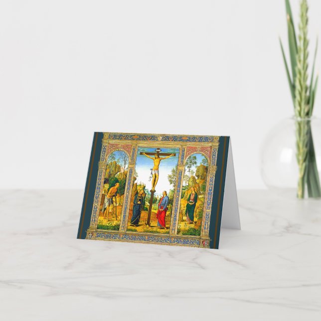 Cartão A crucificação do Cristo (Frente)