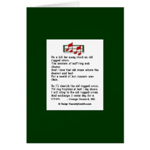 Cartão A cruz áspera velha