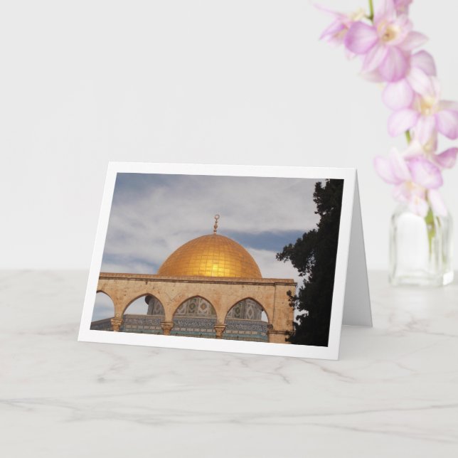 Cartão A Cúpula da Rocha, Monte do Templo, Jerusalém (Orquídea)