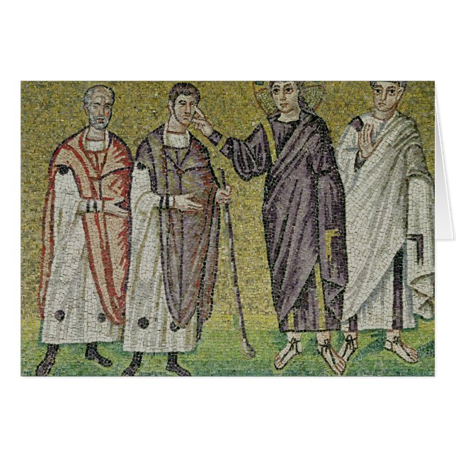 Cartão A cura de dois Blindmen de Jericho (Frente Horizontal)