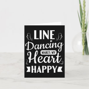 Cartão A dança da linha faz meu coração feliz