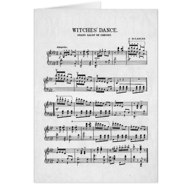 Cartão A dança das bruxas (Frente)