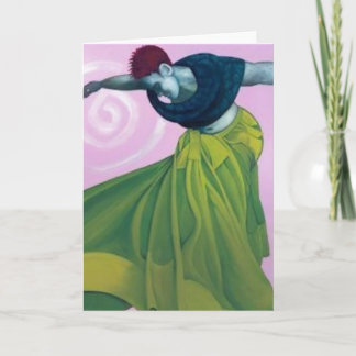 Cartão A dança de uma mulher livrada