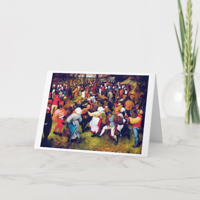 Cartão A dança do casamento, Pieter Bruegel (Frente)