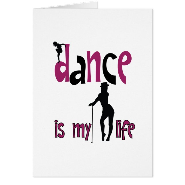 Cartão A dança é minha vida (Frente)