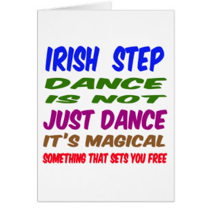Cartão A dança irlandesa da etapa não é apenas dança