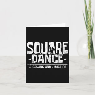 Cartão A Dança Quadrada De Dança Quadrada Está Ligando E