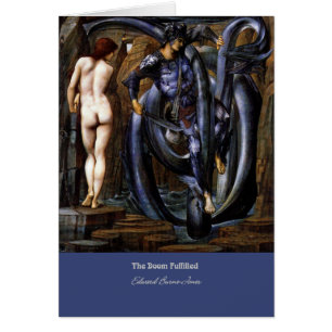 Cartão "A desgraça cumprida", por Edward Burne-Jones