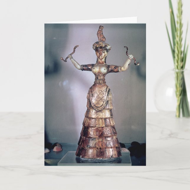 Cartão A deusa das serpentes (Frente)