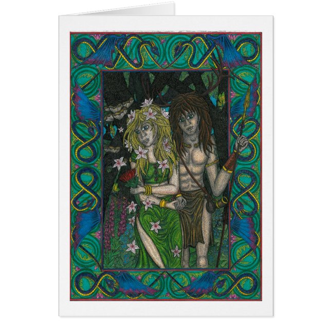 Cartão A deusa e o deus (Frente)