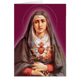 Cartão A devoção de sete amarguras a Virgem Maria