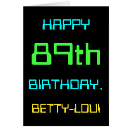 Cartão A divertida computação digital ameaçou o 89º anive