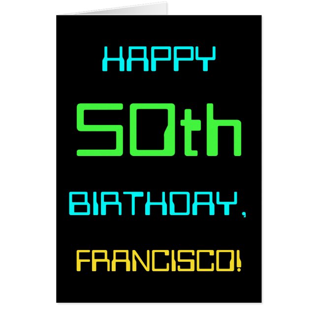 Cartão A divertida computação digital foi o 50º aniversár (Frente)