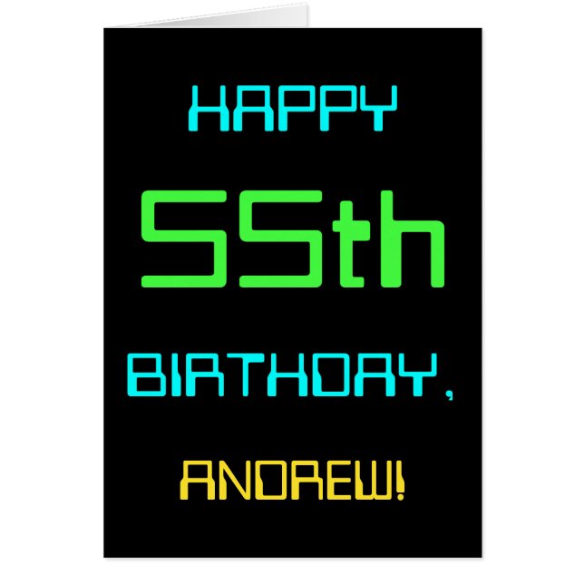 Cartão A divertida computação digital foi o 55º aniversár (Frente)