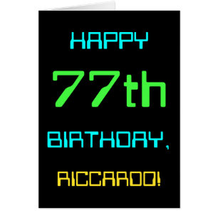 Cartão A divertida computação digital foi o 77º aniver