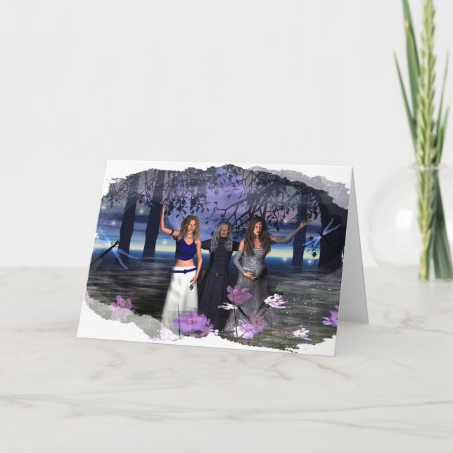 Cartão A donzela, a mãe e o Crone (Frente)