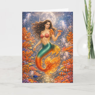 CARTÃO A DONZELA SELKIE DA MITOLOGIA IRLANDESA