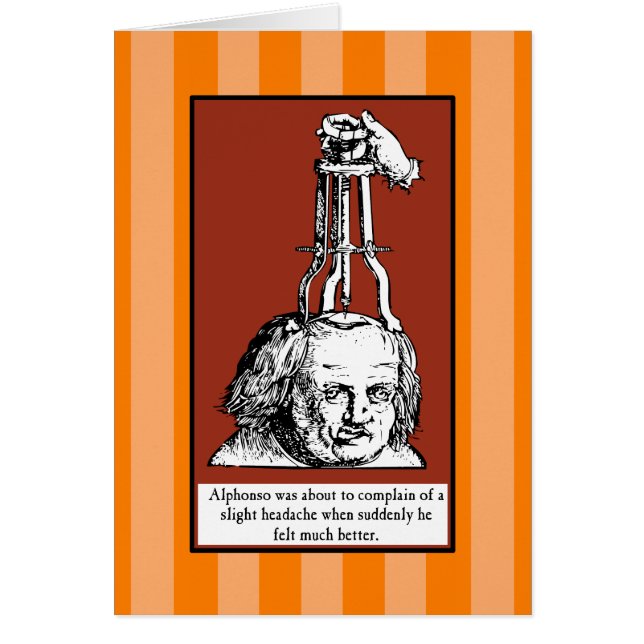Cartão A dor de cabeça de Alphonso (Frente)