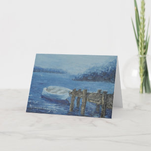 Cartão A Dreary Dock Greeting Card