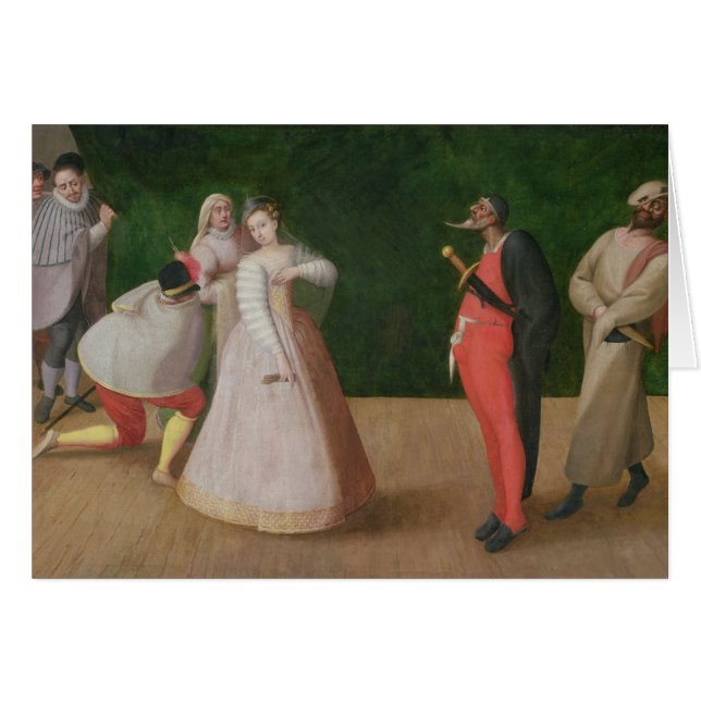 Cartão A empresa do dell'Arte de Commedia (Frente Horizontal)