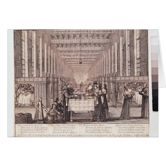 Cartão A enfermaria das irmãs da caridade (Frente Horizontal)