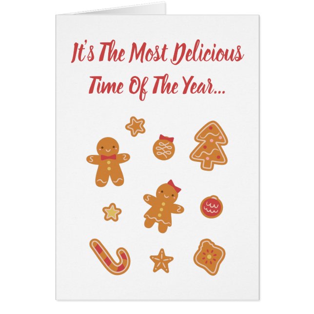 Cartão A Época Mais Deliciosa Do Ano, Pão De Gengala Xmas (Frente)